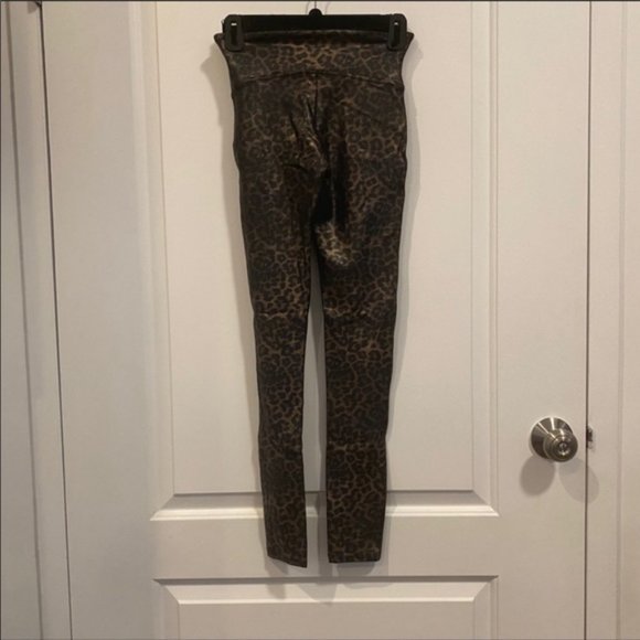 Spanx Faux Leather Leopard Print Leggings - Picture 6 of 6